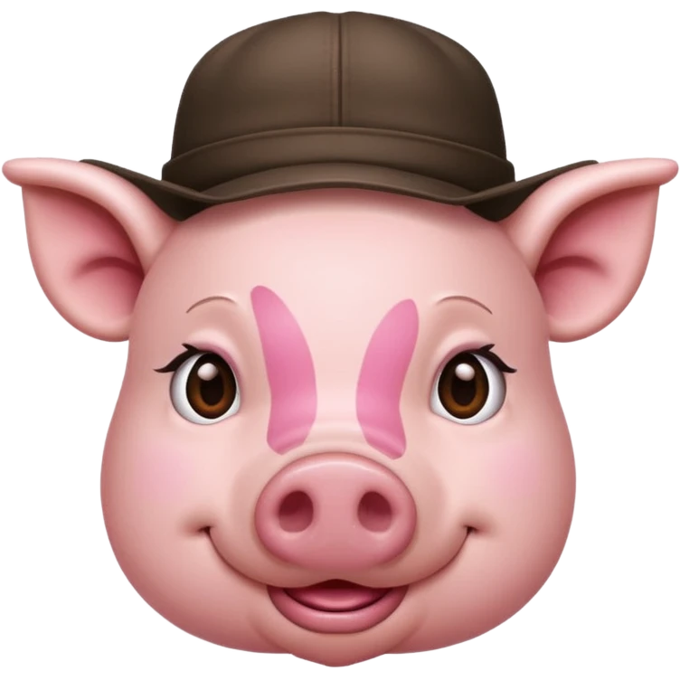 pig wear hat emoji