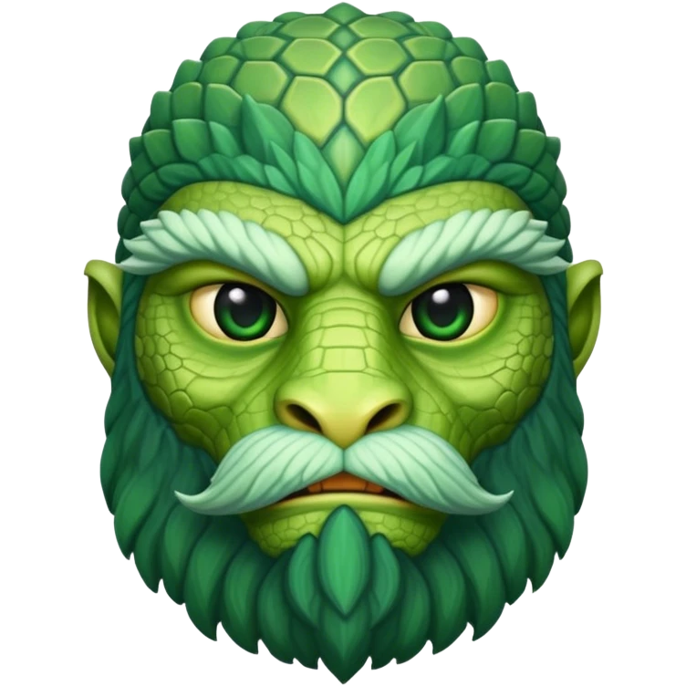 annunaki reptilian head with beard emoji