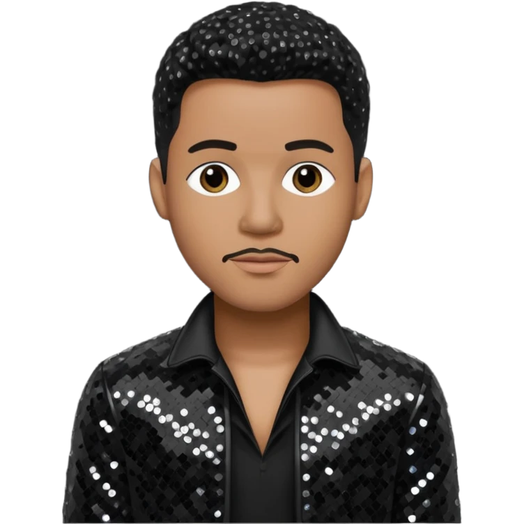 Joe, R&B Singer with black sequin outfit emoji