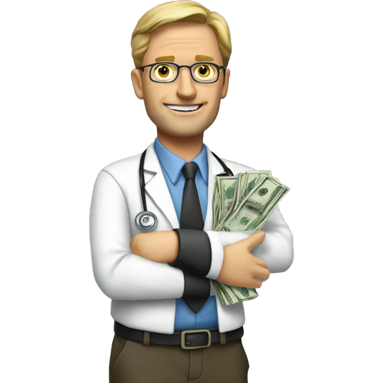 dr eric berg with a stack of money emoji
