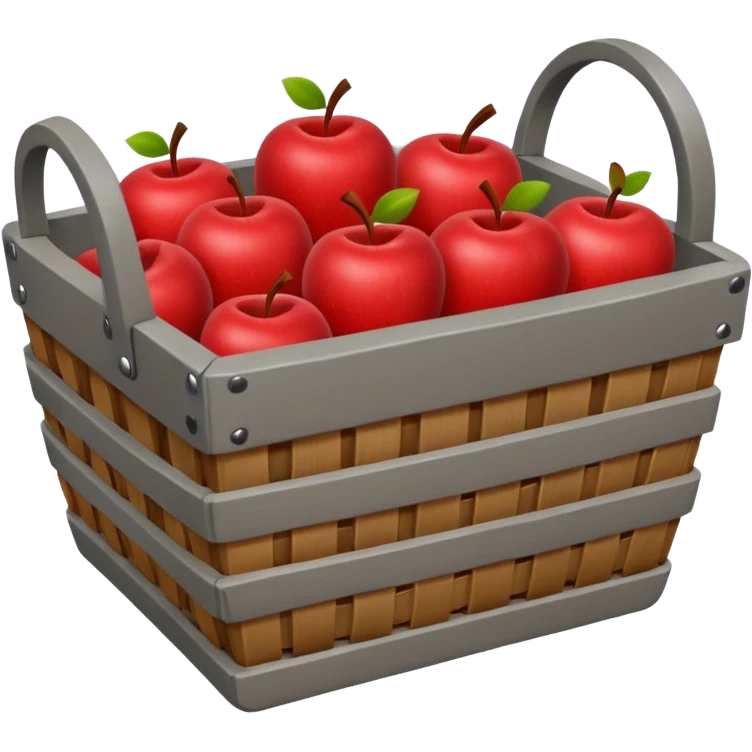 Gray Square Apple Basket emoji