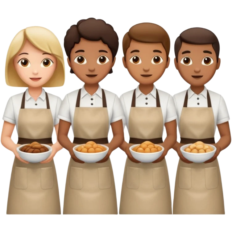 Cafe staf with cooking emoji