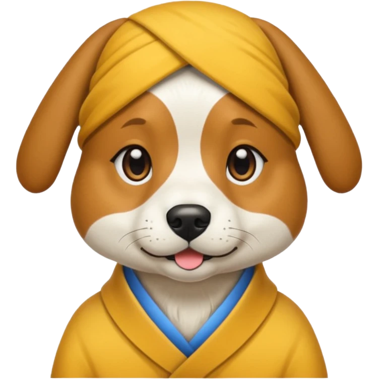 Caroline Dog wearing a yamulke  emoji
