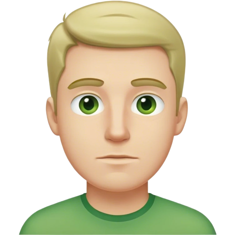 white man in green shirt emoji
