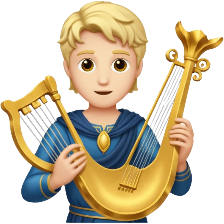 Apollo god with lyre emoji