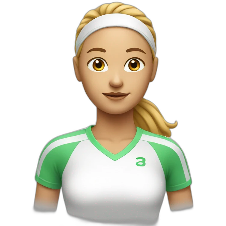 Tennis player girl white emoji