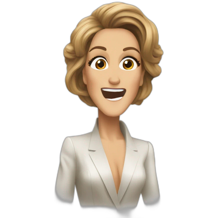 Céline Dion singing emoji