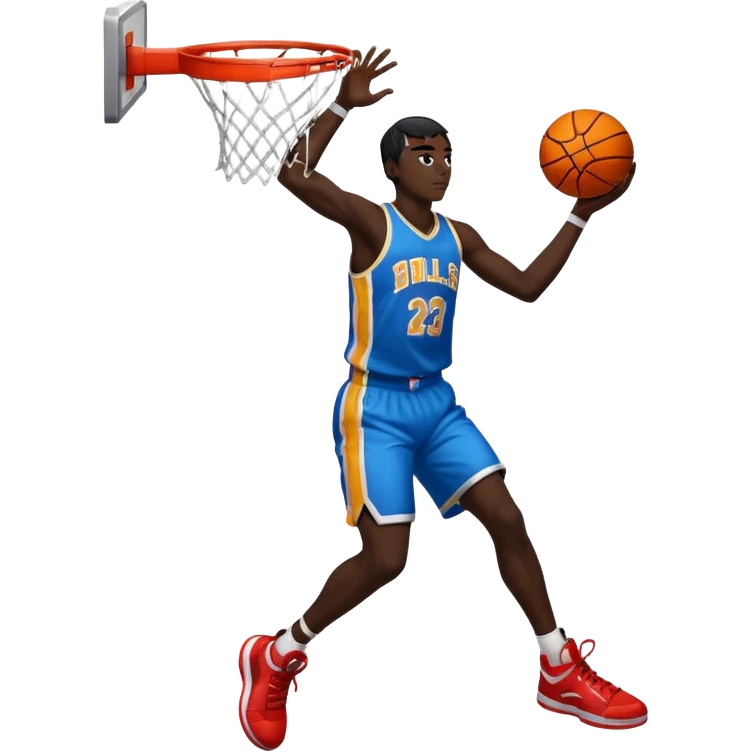 basketball player in slam dunk emoji