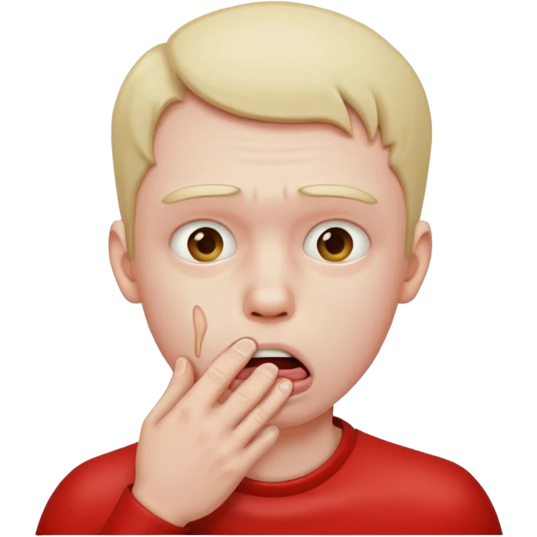 a man chocking himself  emoji