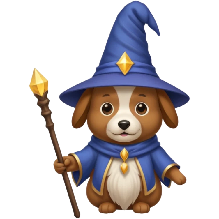 Dog wizard emoji