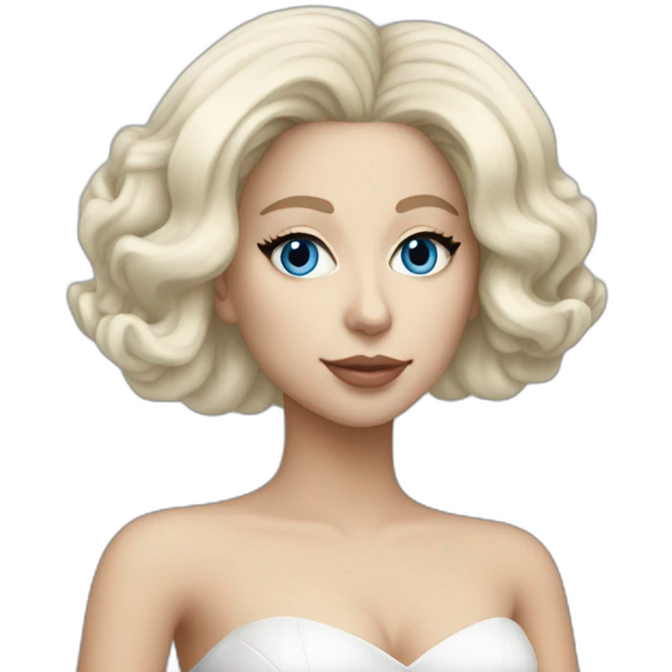 Lady gaga cheuveux bleu emoji