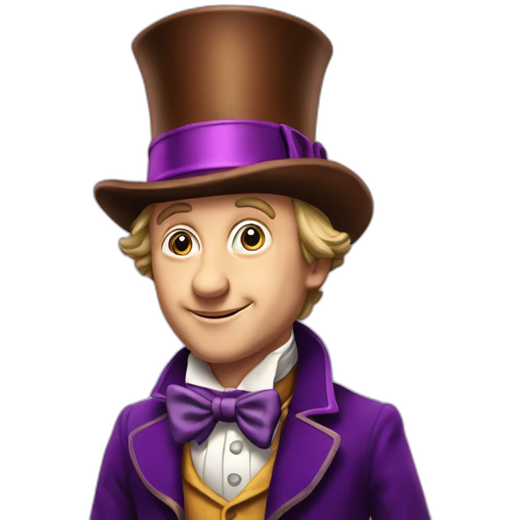 willy wonka with tophat emoji