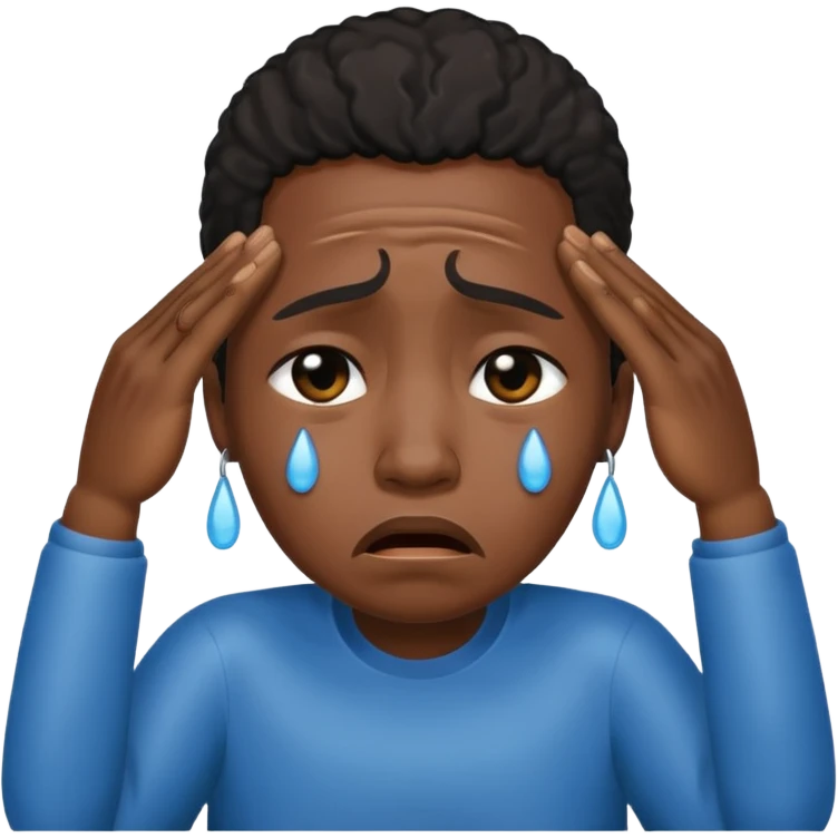 Black african slave crying emoji