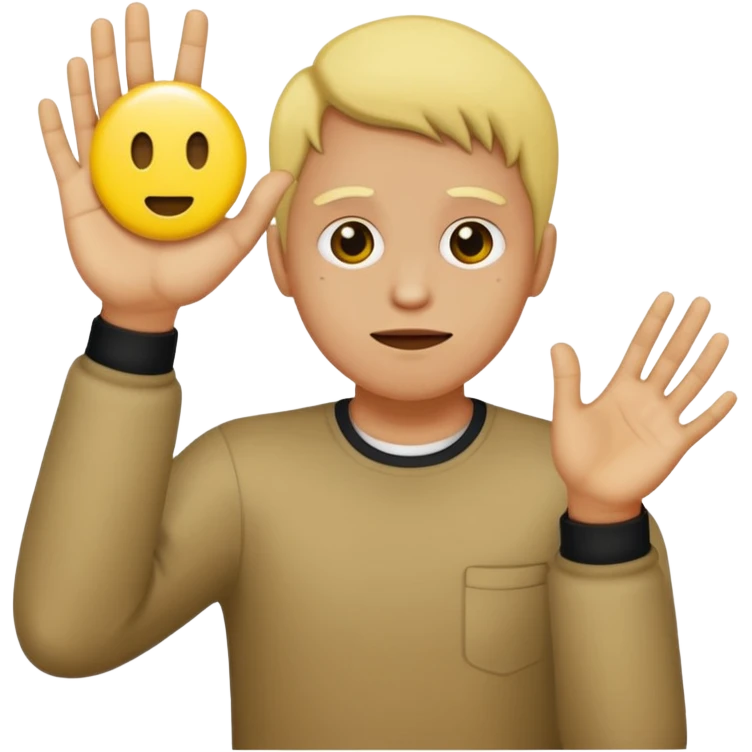 a cursed yellow circle with rock hands and he looks super drunk emoji