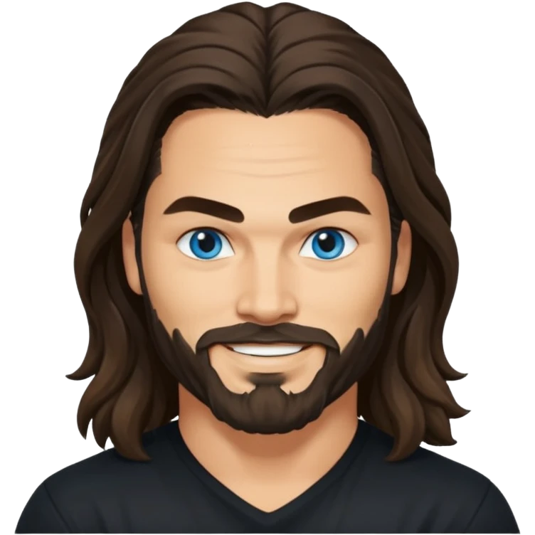 Blue eyes Jason mamoa longer hair smiling black shirt  emoji