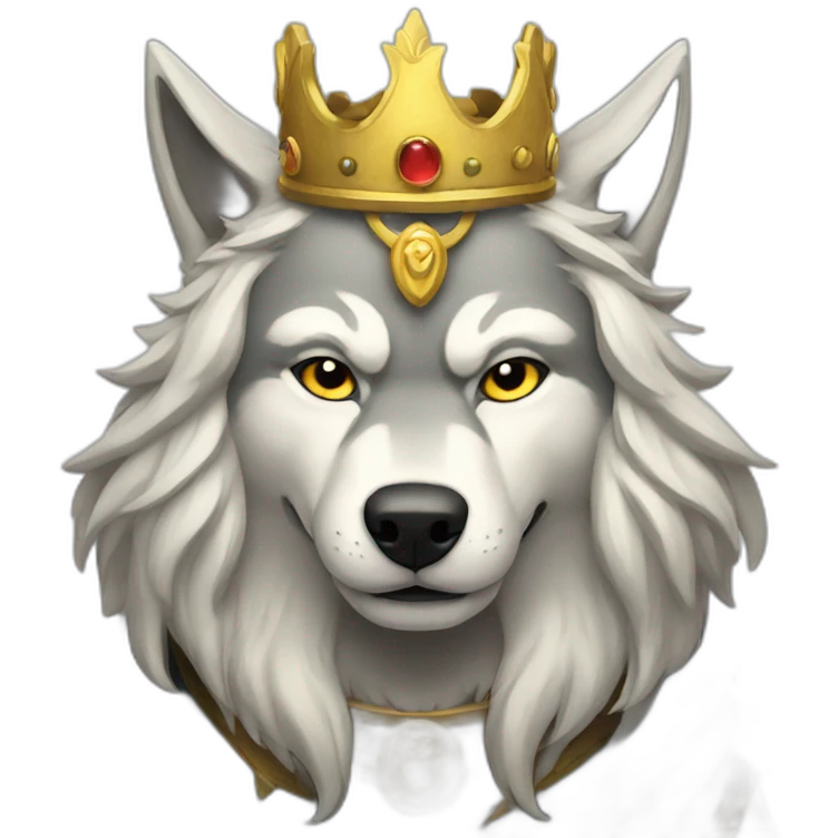 Wolf king emoji