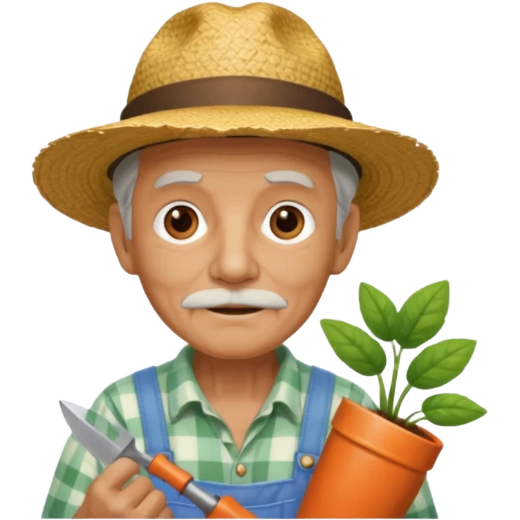 old man gardener  emoji