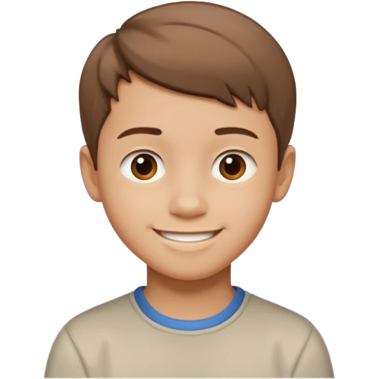 A boy sketch smiling emoji