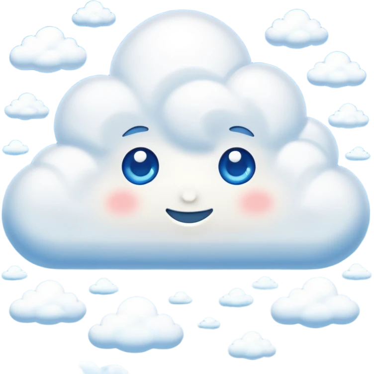 blue sky with clouds emoji