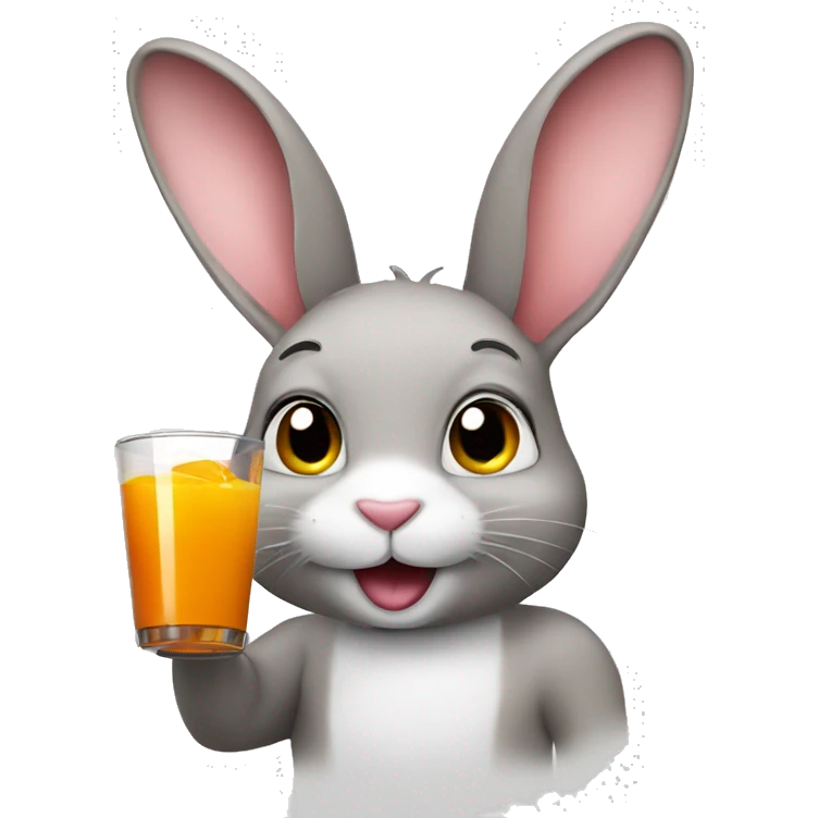 Rabbit with juice  emoji
