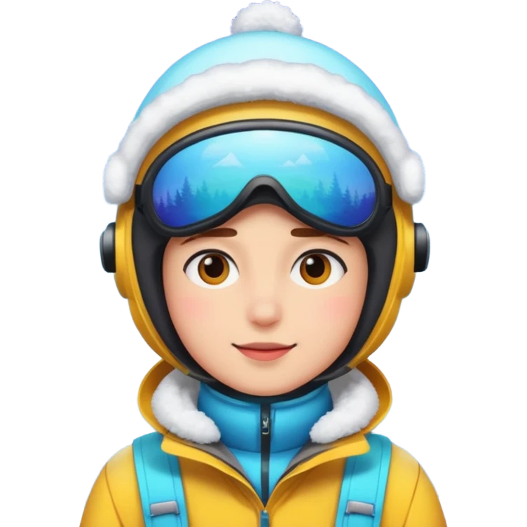 skies,colorful, Snow Gear,negative: character. emoji