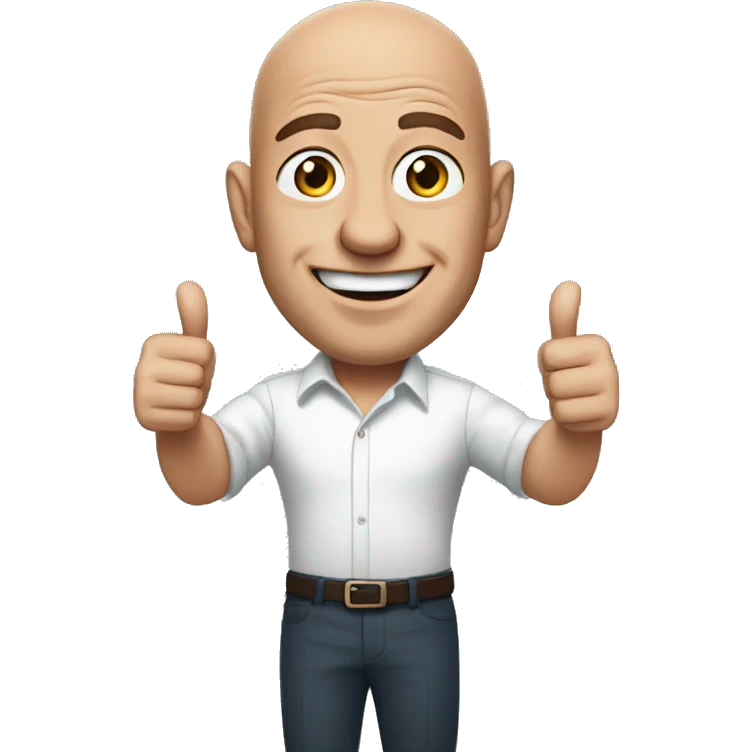 Jeff bezos giving a thumbs up emoji