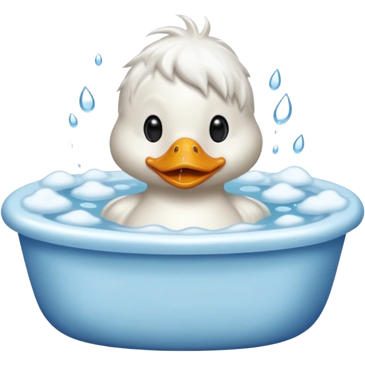 duck in a bath emoji
