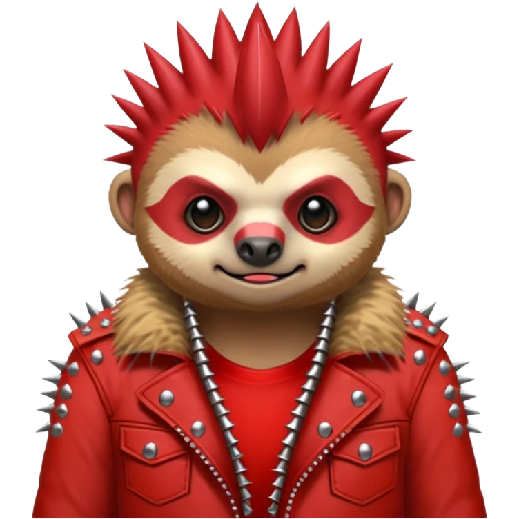 punk red sloth emoji
