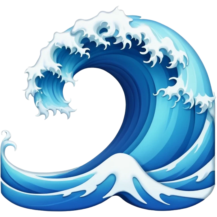 simple sea wave emoji