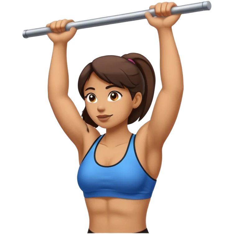 woman doing pull ups emoji