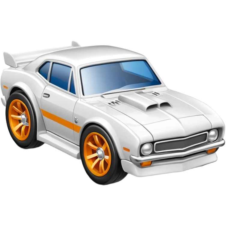 Машинка HotWheels белого цвета в классической упаковке HotWheels. emoji