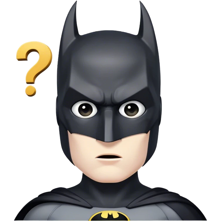 Batman with a question mark emoji