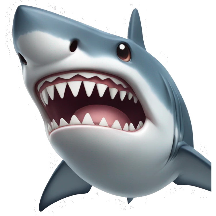 shark with no teeth emoji