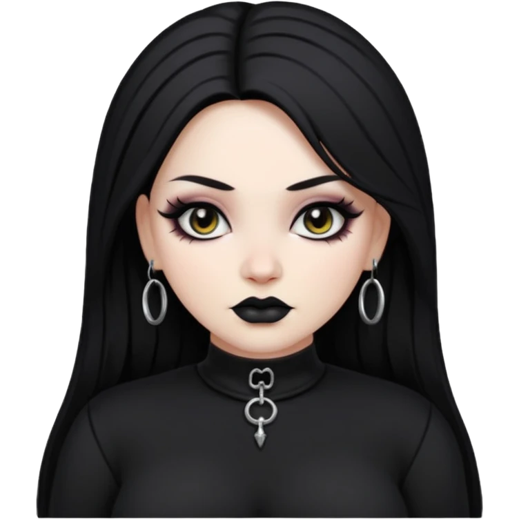 Thick bodied Goth latina  emoji