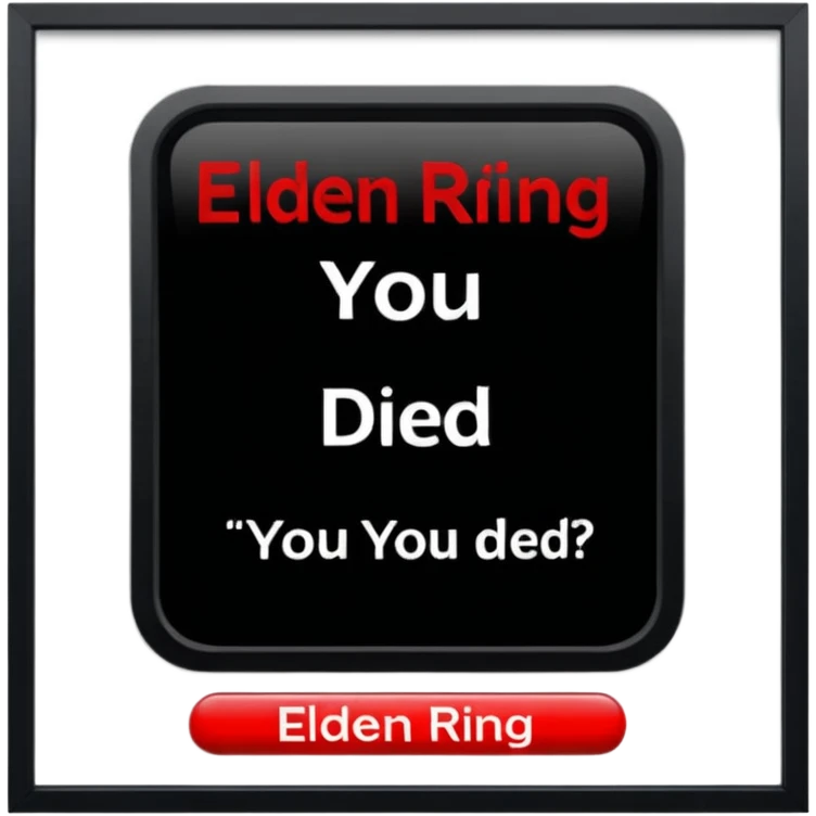 You Died Screen from Elden ring emoji