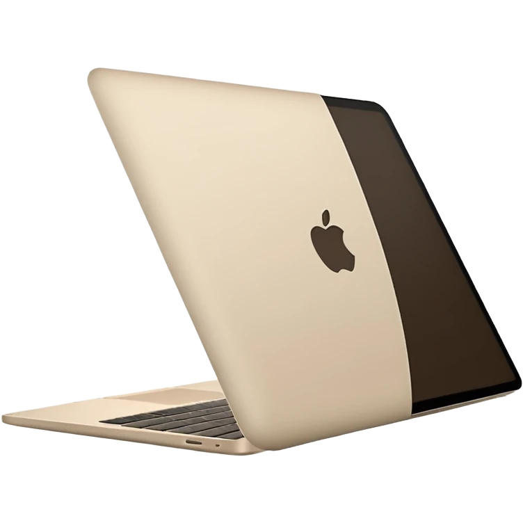 
light beige open macbook sideways emoji