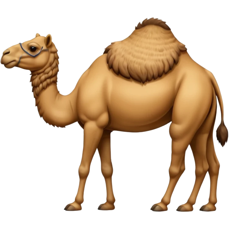 High resolution camel without fur emoji