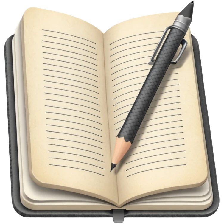 sketchbook with pencil emoji | AI Emoji Generator
