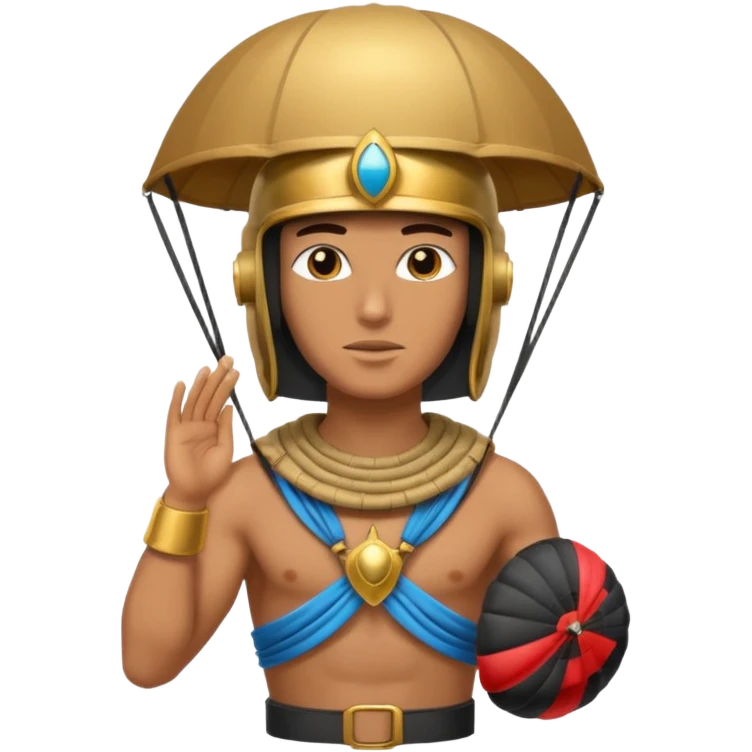egyptian horus, parachute emoji