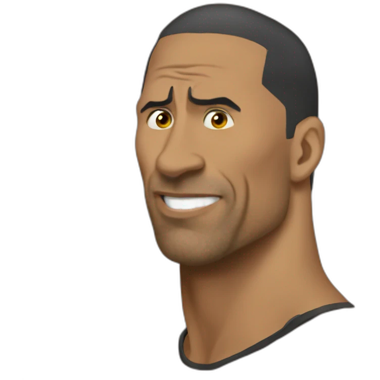 The rock meme emoji