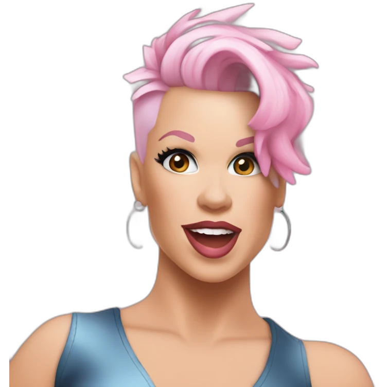 The singer P!nk do 🤘🏼 emoji