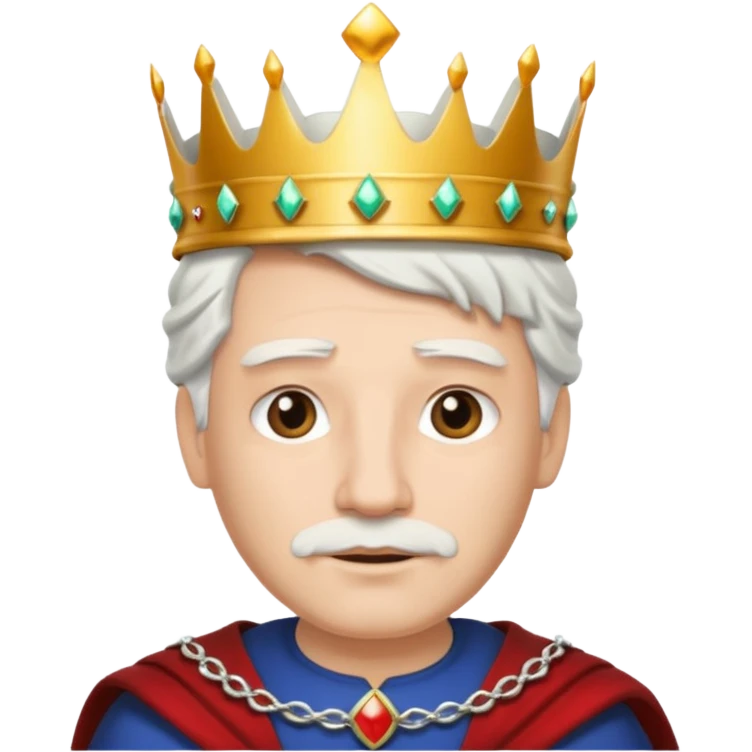 king with white haired emoji