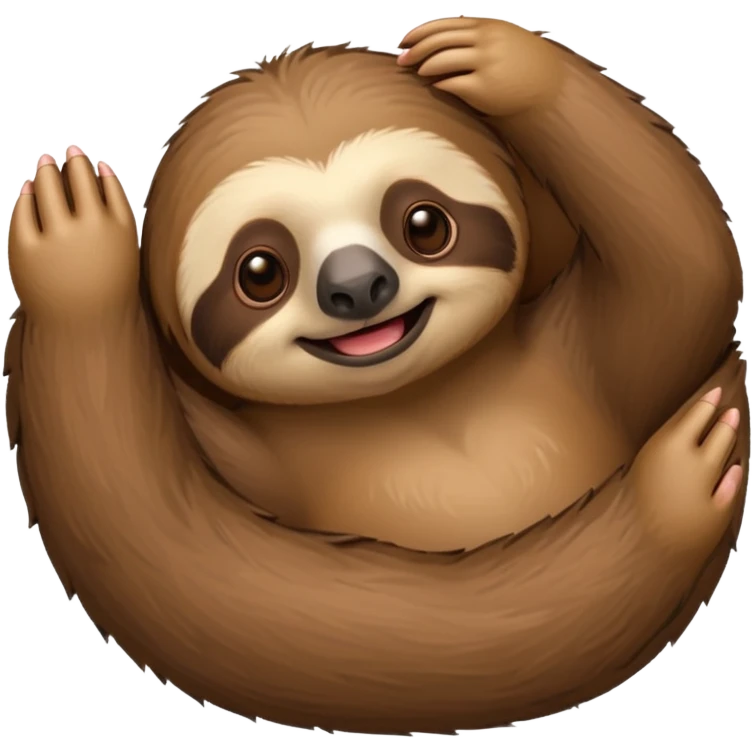 Сделай эмоджи ленивца в лежачем положении  emoji