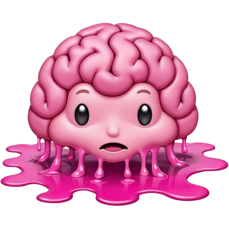 brain melting into a puddle emoji