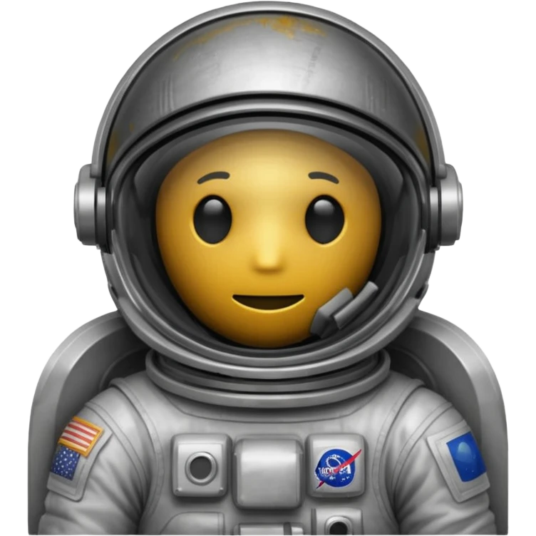 dark grey astronaut helmet, obscured face  emoji