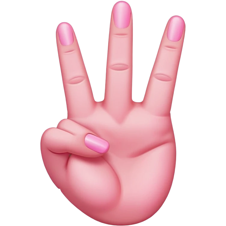 A pink middle finger emoji