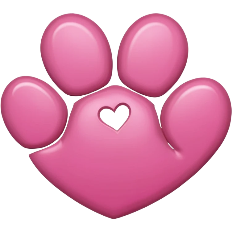 heart and paw print combined emoji