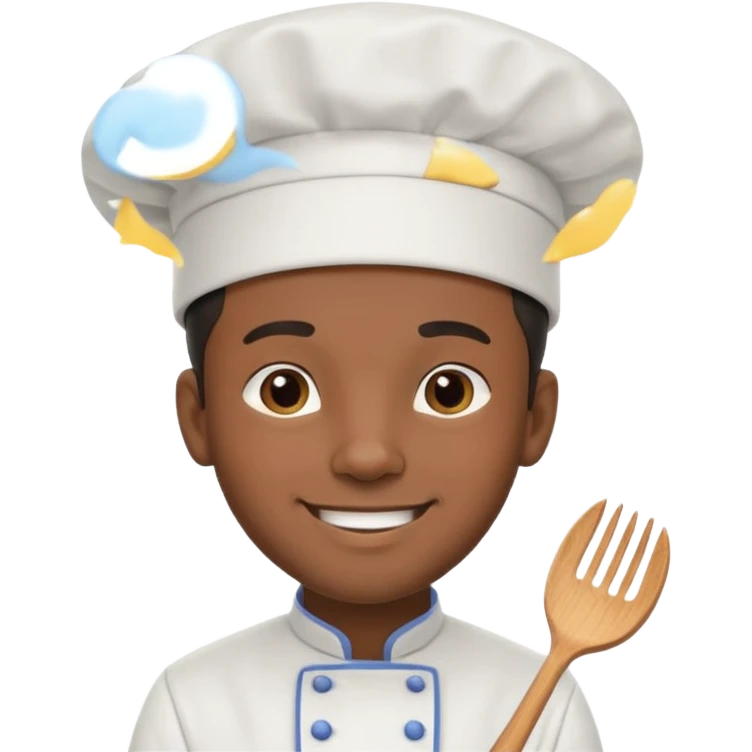black man chef emoji