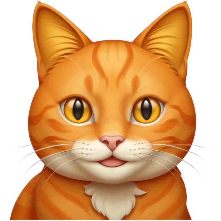 Orange cat smiling  emoji