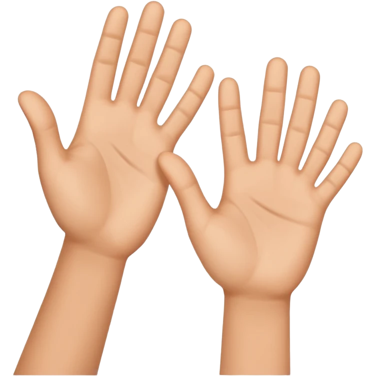 high five hands, lateral view emoji